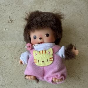 VERY RARE Sekiguchi Europe ~ Hello Kitty 5" Monkey Doll w/Pacifier~Pink